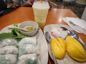 Mango sticky rice and Dimsums
